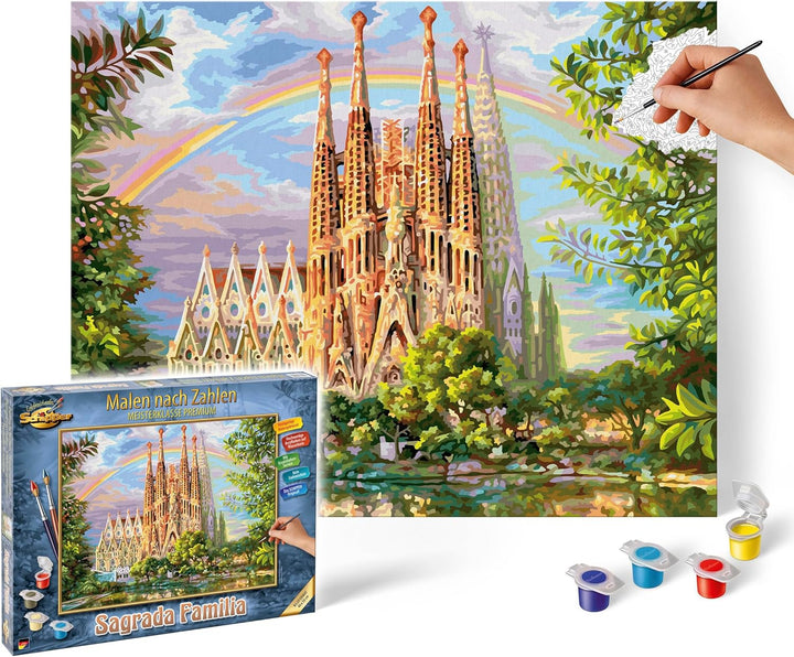 Schipper 609130914 Malen nach Zahlen – Sagrada Familia - Bilder malen für Erwachsene, inklusive Pins