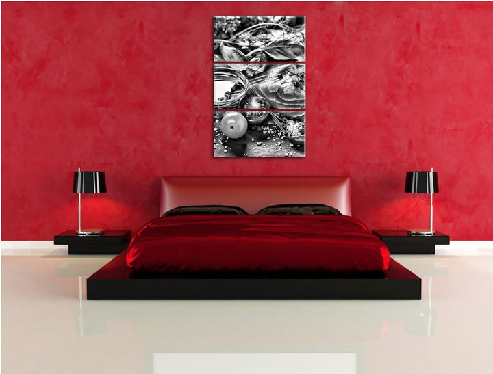 Pixxprint Frisches Seelachsfilet als Leinwandbild/Grösse: 3 Teilig (120x80) cm/Wandbild/Kunstdruck/f