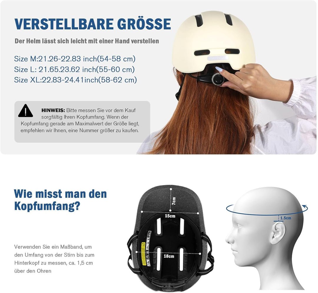 Shinmax Fahrradhelm für Damen und Herren, Einstellbarer Helm mit Visier &amp; Sonnenschutz, Leicht &amp; Bel
