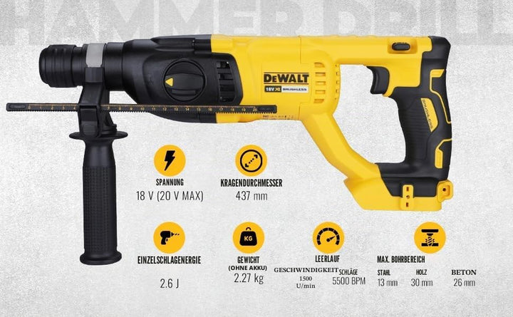 DEWALT 1 DCH133N, 18 V Gelb/Schwarz