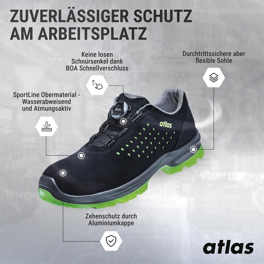 Atlas 44 EU Schwarz Grün, 44 EU Schwarz Grün