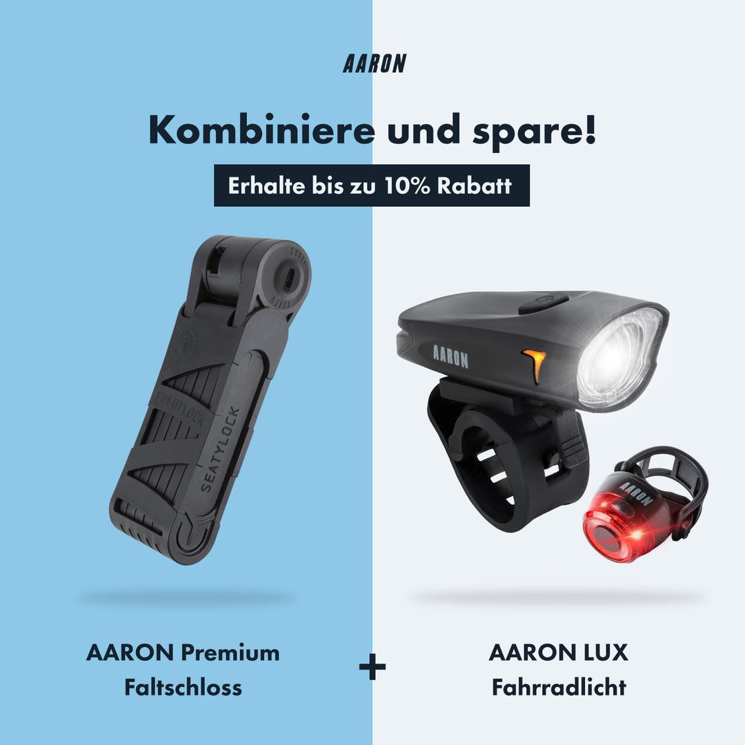 AARON Premium Fahrradschloss - sicheres Faltschloss Stufe 18, patentiertes Hochsicherheitsschloss mi