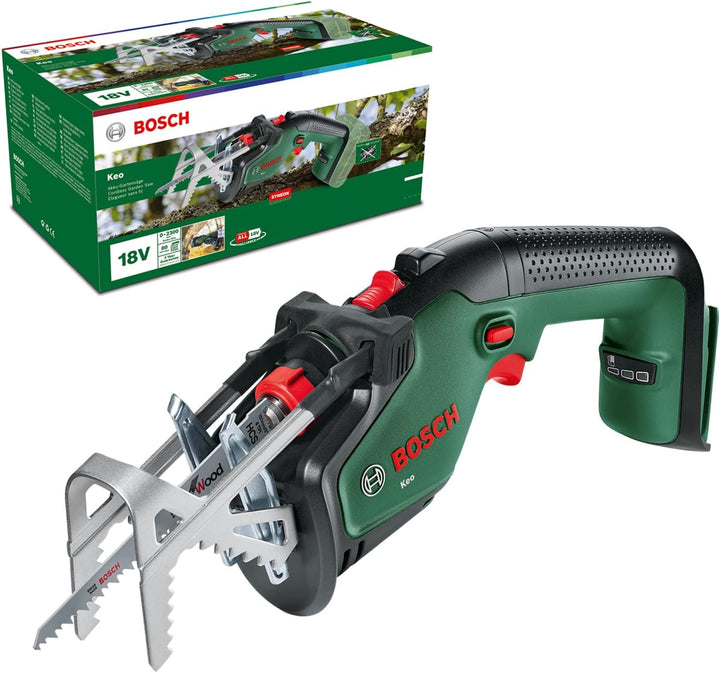 Bosch Akku-Gartensäge/Säbelsäge/Reciprosäge (ohne Akku, 18-Volt-System, Schneidekapazität 80 mm, mit