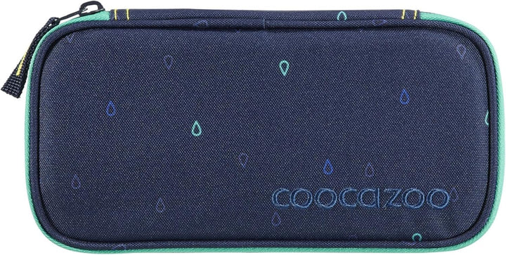 coocazoo Schulrucksack-Set Mate „Happy Raindrops“ 3-teilig, blau, ergonomischer 30L Tornister, mit B