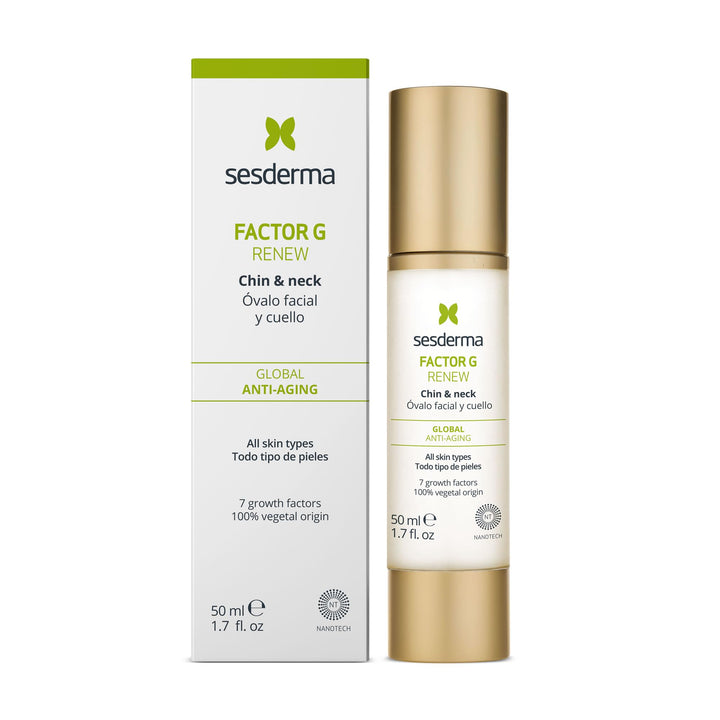 Sesderma | Factor G Renew Kinn und Hals | Hydratisierte und Erneuerte Haut | Anti-Aging-Pflege | Ver