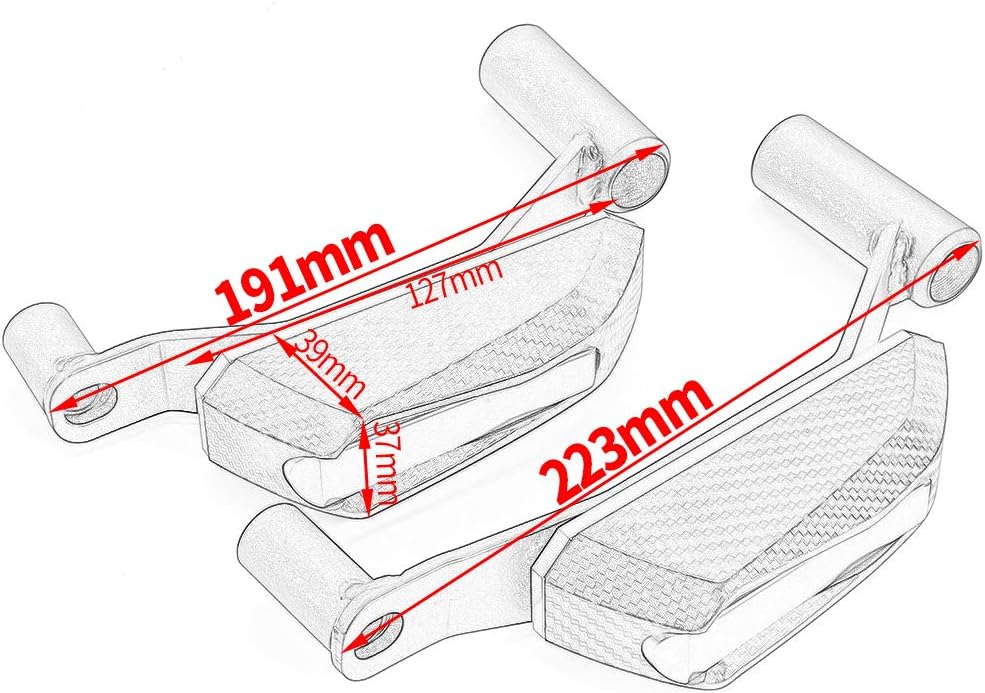 TaTonCycle Motorrad Aluminium Motorschutz Rahmen Slider Abdeckung Stator Crash Pads Rahmenschutz Für
