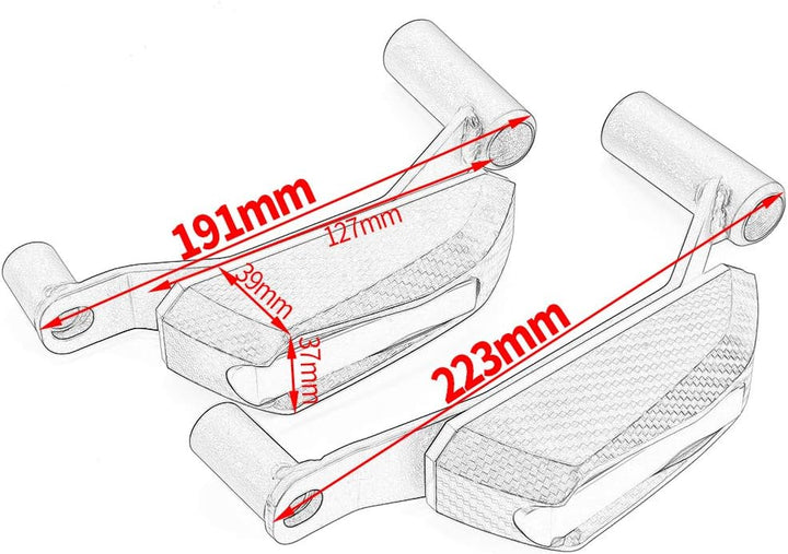 TaTonCycle Motorrad Aluminium Motorschutz Rahmen Slider Abdeckung Stator Crash Pads Rahmenschutz Für