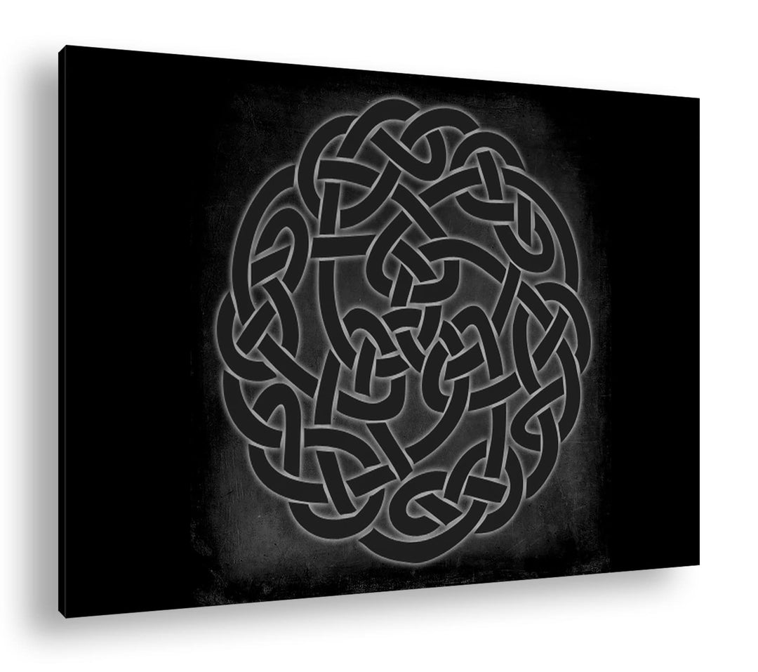 deyoli Keltisches Kreismuster Format: 80x60 Effekt: Schwarz&Weiss als Leinwandbild, Motiv fertig ger