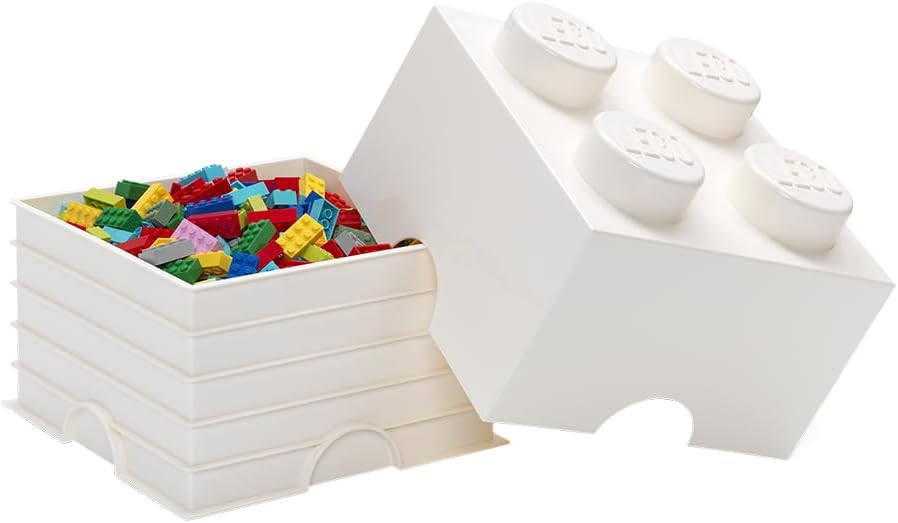 Lego Storage Brick 4 Medium Weiss Weiss 25 x 25 x 18 cm, Weiss 25 x 25 x 18 cm