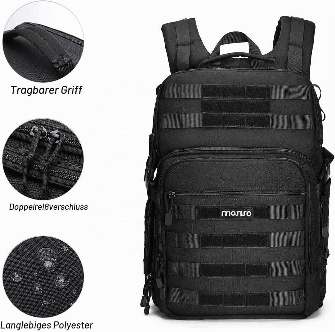 MOSISO Kamerarucksack, DSLR/SLR/Spiegellose Fotografie Taktisch Kamera Tasche Hülle Wandern im Freie