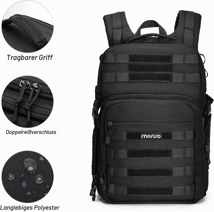 MOSISO Kamerarucksack, DSLR/SLR/Spiegellose Fotografie Taktisch Kamera Tasche Hülle Wandern im Freie