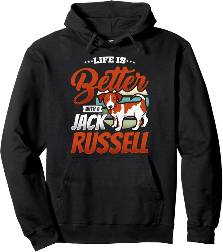 Das Leben ist besser mit einem Jack Russell Hundefreund Pullover Hoodie