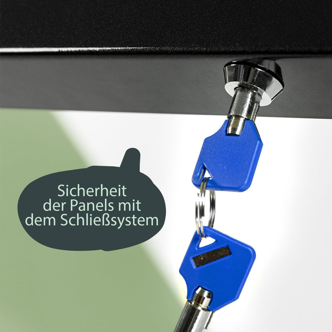 Securit A4 LED Informationsdisplay - weiss/schwarz, 1200(H)x 650(W)x 100(D)mm