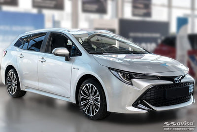 Avisa Schwarz Edelstahl Heckstossstangenschutz kompatibel mit Toyota Corolla XII Combi 2019- (inkl.