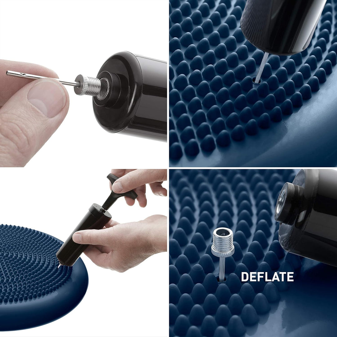 BODYMATE Ballsitzkissen inkl. Pumpe 34cm Durchmesser - Balance-Kissen, Luftkissen, Balance Pad, Nopp