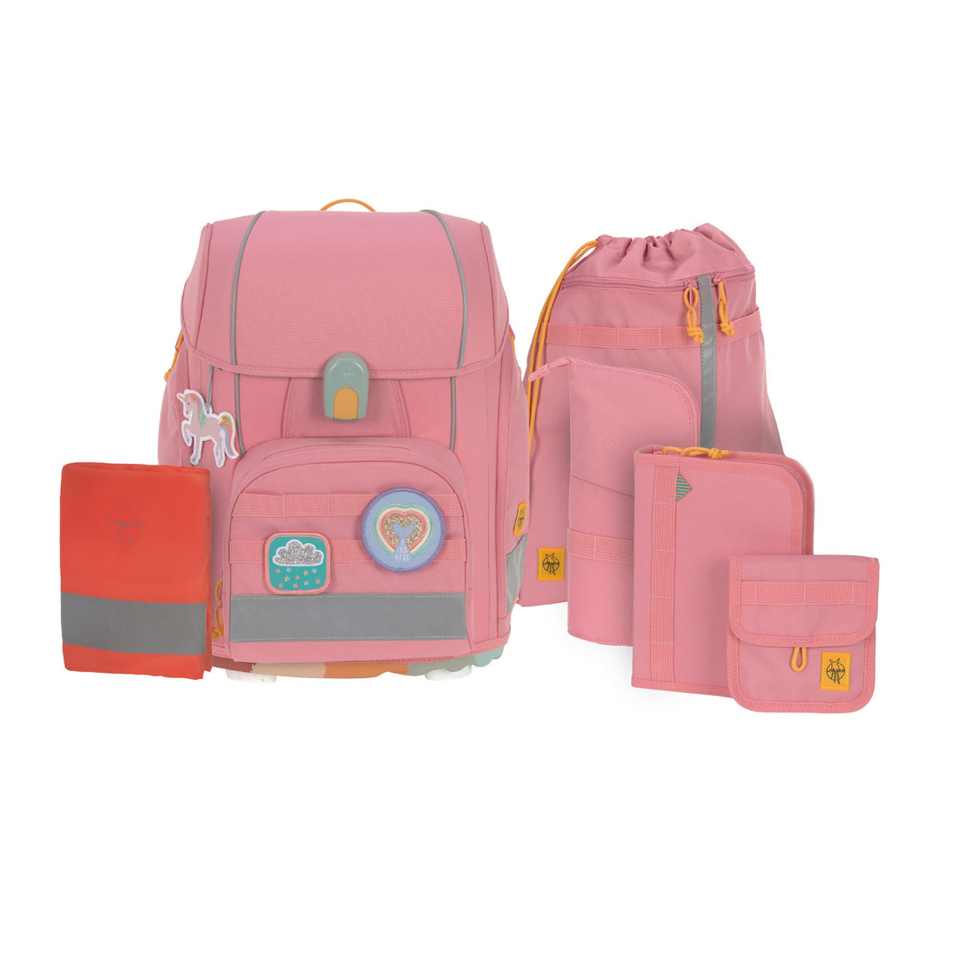 LÄSSIG School Set Boxy Unique - Schulranzen Set 7tlg. Pink