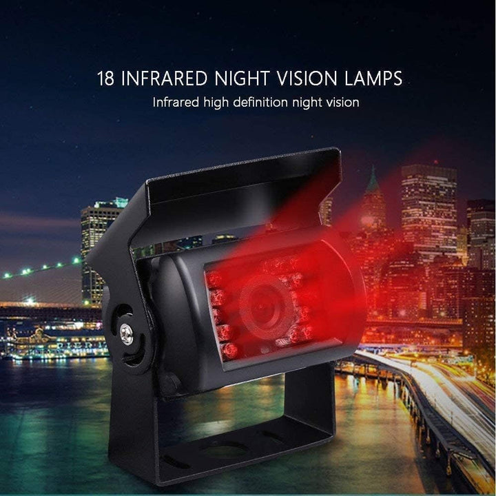 CAMECHO Fahrzeug Backup Kamera – 22,9 cm 4 Geteilte Monitor Vorderseite View, Kamera 18 IR-Nachtsich