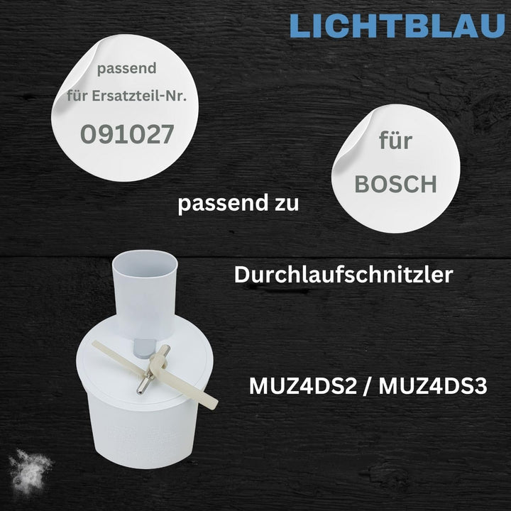 LICHTBLAU 2er Set Mitnehmer für Bosch Küchenmaschine MUM4 & MUM8 I Durchlaufschnitzler Ersatzteil pa