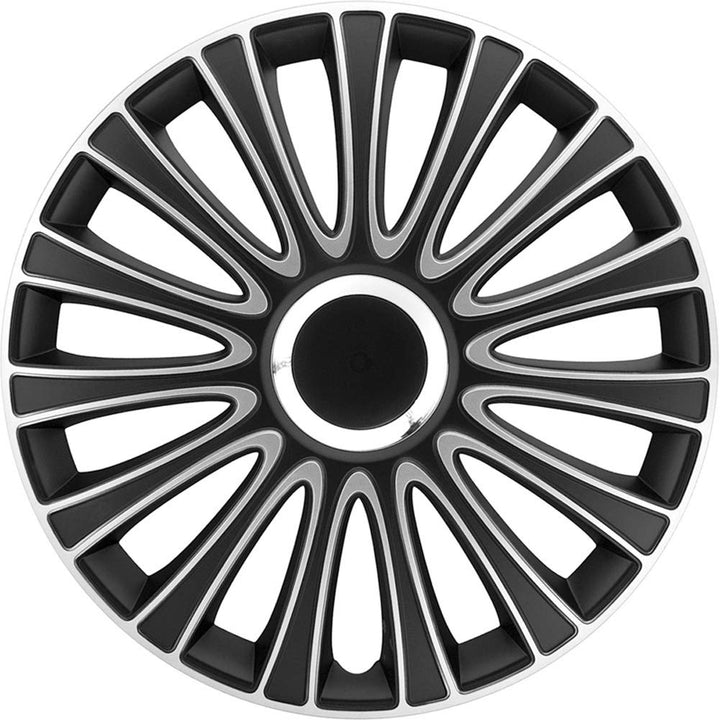 AUTO-STYLE Satz Radzierblenden LeMans 14-Zoll Schwarz/Silber LeMans Schwarz/Silber 14-Zoll, LeMans S