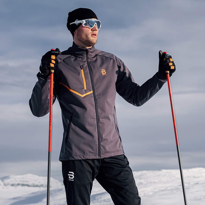 B DÆHLIE Daehlie Men's Kikut Jacket - Softshell Ski Coat, Turkish Sea nine iron XL, nine iron XL