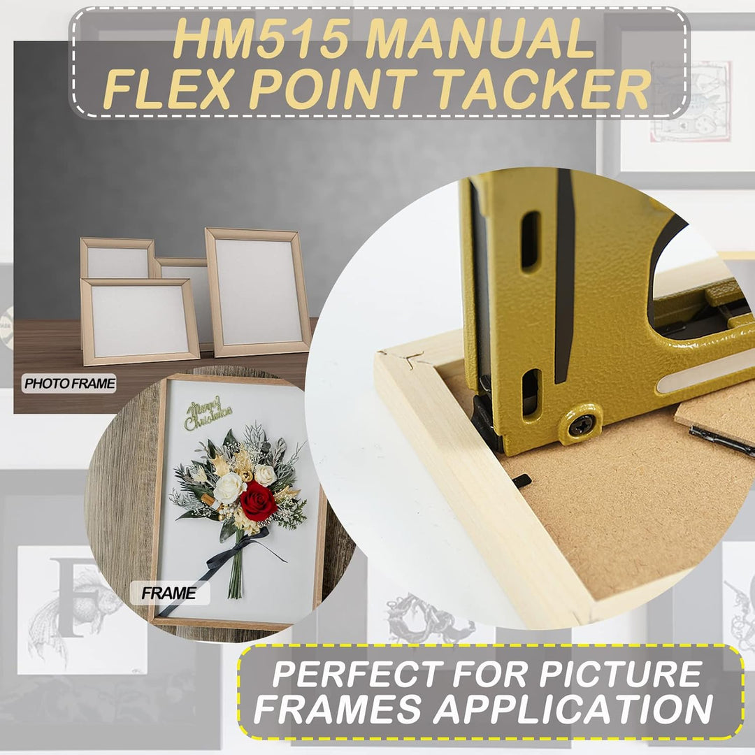 KAMSIN HM515 Punkt-Treiber, manuelles Rahmenwerkzeug mit 1000 flexiblen Punkten, 15 mm Länge, leicht