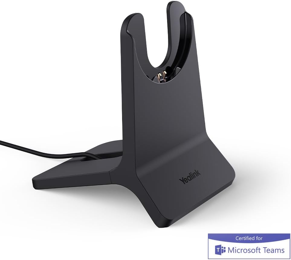 Yealink BH70 Mono Wireless Bluetooth Headset mit Ladeständer und USB-C/A für PC-Verbindung - Zertifi