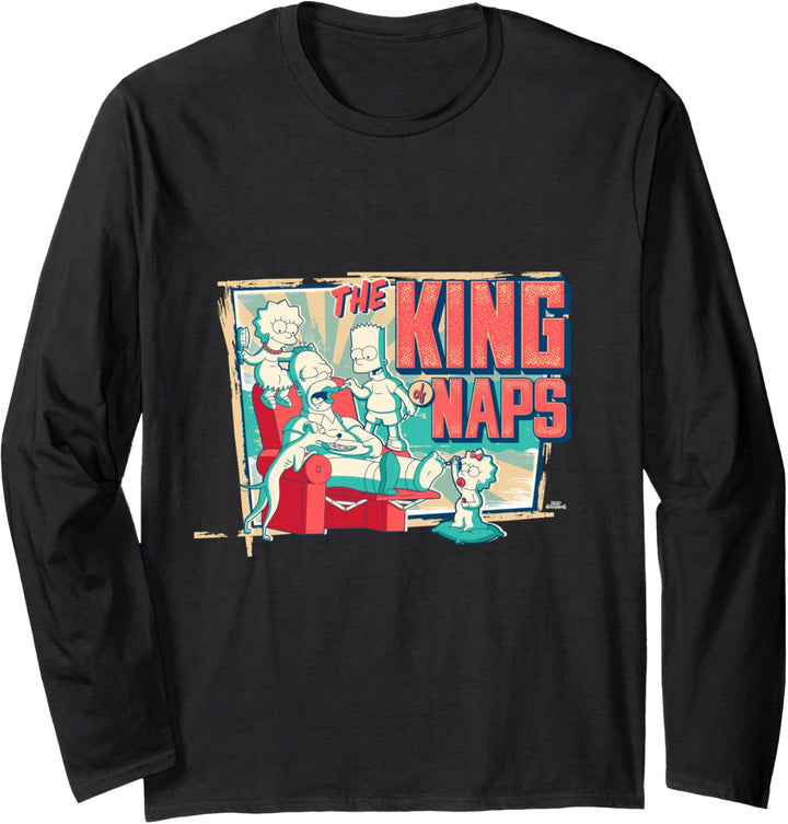 The Simpsons Homer Bart Lisa Maggie The King of Naps Langarmshirt