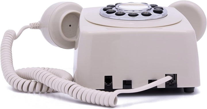 GPO 746WALL Retro Festznetztelefon mit Drucktasten zur Wandmontage mit authentischer Klingelton, Cre