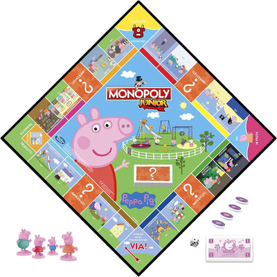 Hasbro Monopoly Junior: Peppa Pig Edition, gioco da tavolo per 2-4 giocatori, per Bambini dagli 5 an