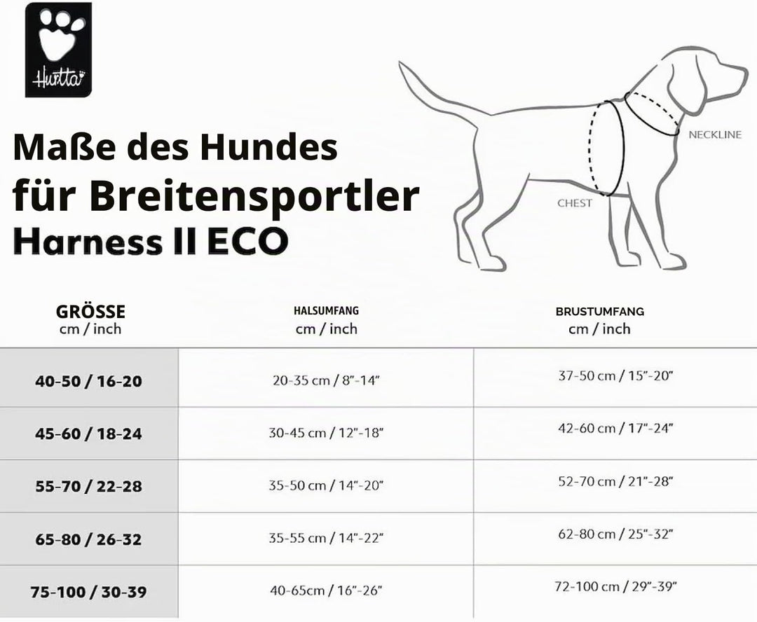 Hurtta Weekend Warrior Hundegeschirr II ECO (Parsley, 65-80 cm) parsley 65-80 cm, parsley 65-80 cm