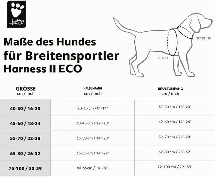 Hurtta Weekend Warrior Hundegeschirr II ECO (Parsley, 65-80 cm) parsley 65-80 cm, parsley 65-80 cm