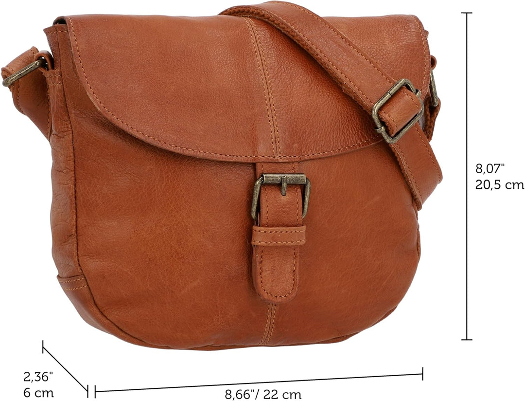 Gusti Leder Umhängetasche Candice | Handgefertigte Ledertasche Damen für Alltag & Freizeit I Elegant