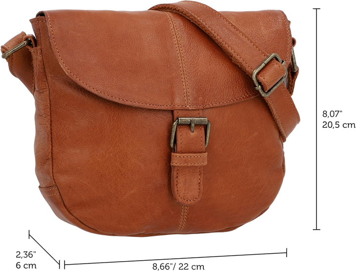 Gusti Leder Umhängetasche Candice | Handgefertigte Ledertasche Damen für Alltag & Freizeit I Elegant