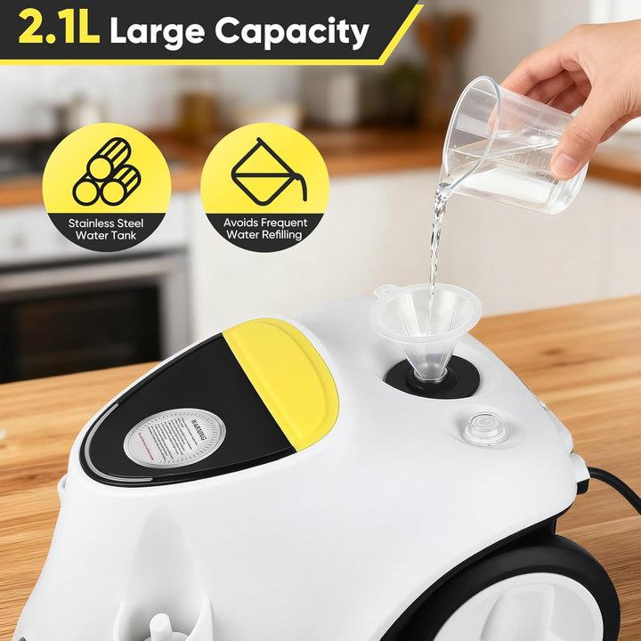 Dampfreiniger,2100W Dampfreiniger Handgerät，Schnelles Aufwärmen auf 320°F Hochtemperatu,2.1L Wassert