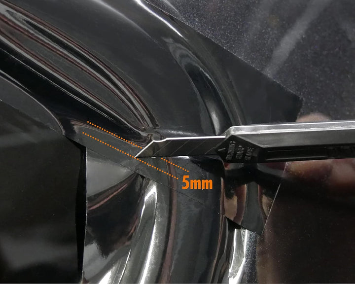 Foliatec Chrome Out Set Auto Zierleisten Folie Zierstreifen zum Folieren von Auto Chromleisten, schw