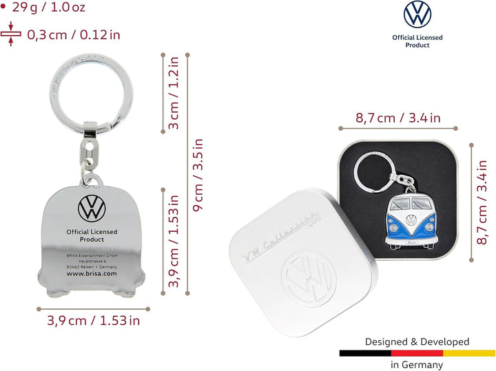BRISA VW Collection - Volkswagen Emaillierter Metall Schlüssel-Anhänger-Ring Schlüsselbund-Accessoir