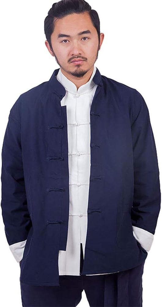Chinesische Kampfkunst Herren Jacke – Traditionelle Uniform Oberbekleidung für Kampfsport Kung Fu Ta
