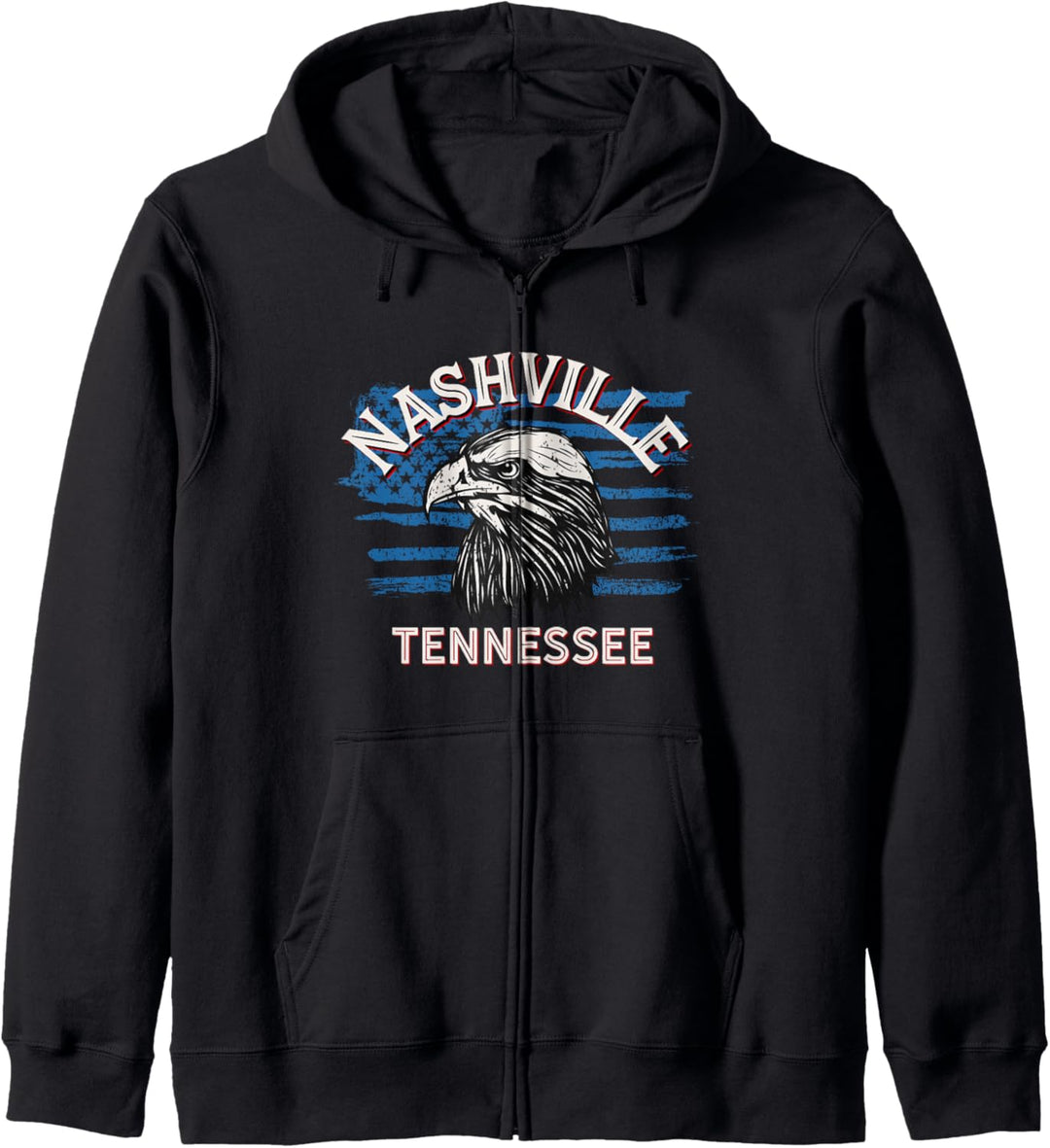 Retro Eagle USA Flagge Tennessee – Vintage Nashville Kapuzenjacke