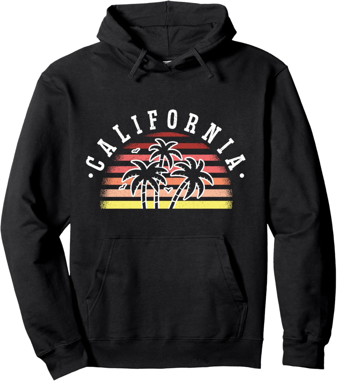 Kalifornien Sommer Sonne Palmen Strand Wasser Cali Love Pullover Hoodie