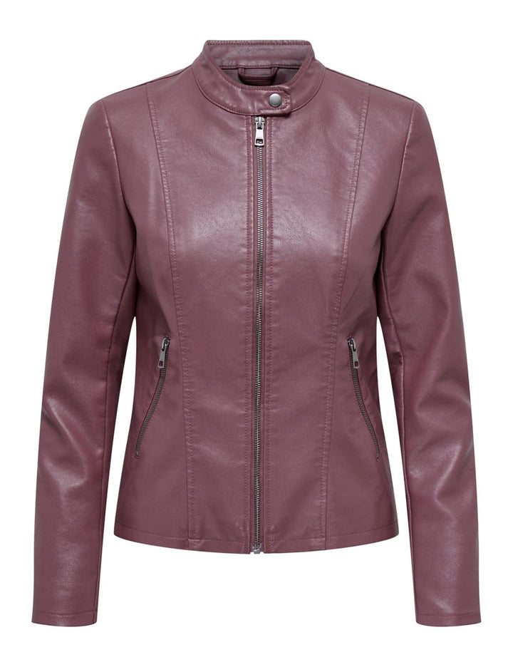 ONLY Damen Onlnewmelisa Faux Leather Jacket Cc OTW Jacke 74 Rose Brown, 74 Rose Brown