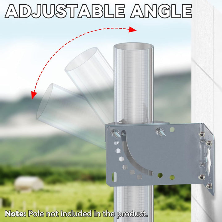 Eightwood L Kiefer Antennenhalter mit U-Schrauben Einstellbare Winkelhalterung Anti-Rost Fertiger An