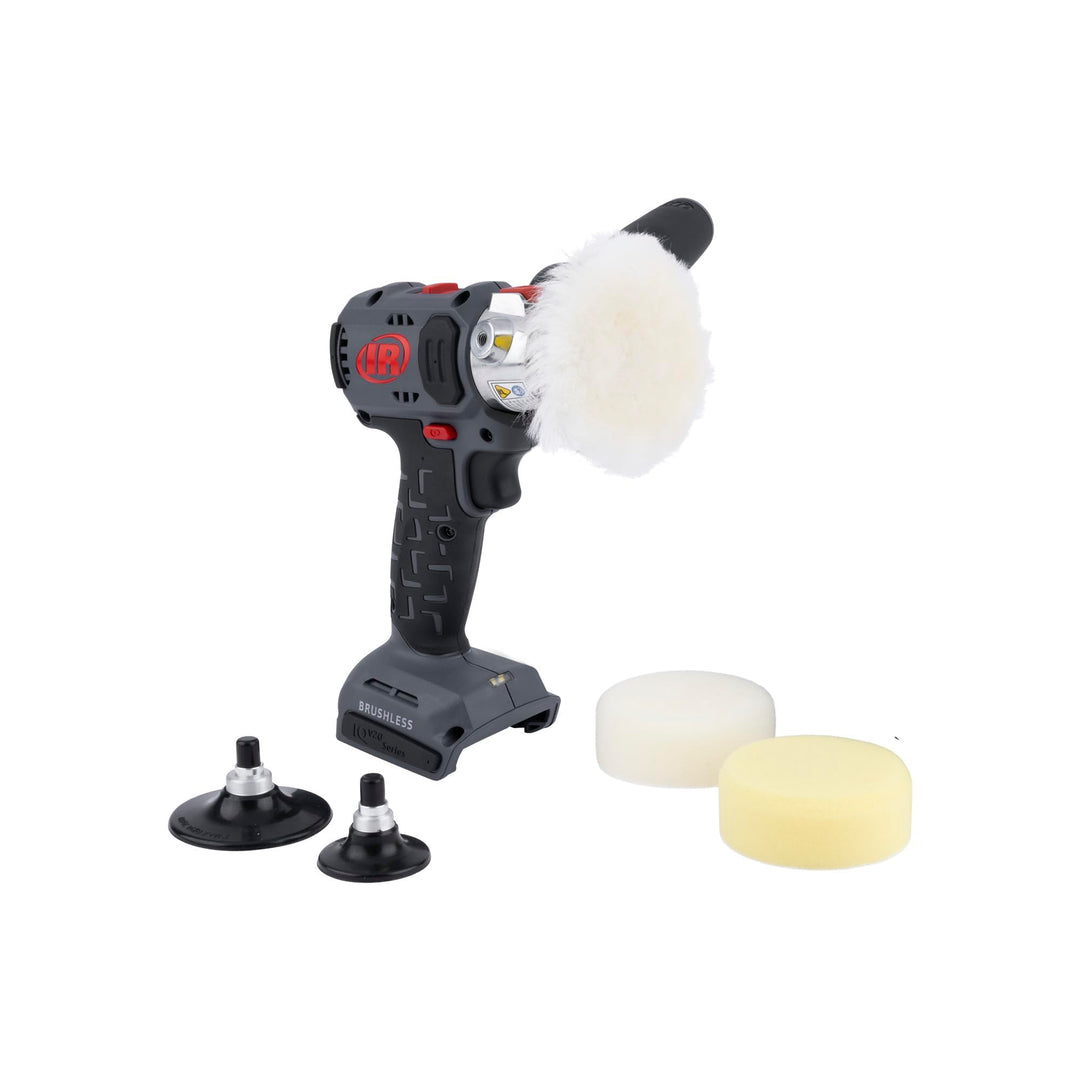 Ingersoll Rand G4621 IQV20 Cordless Polisher/Sander Kit 3" Brushless Motor Schwarz für längeren Lauf