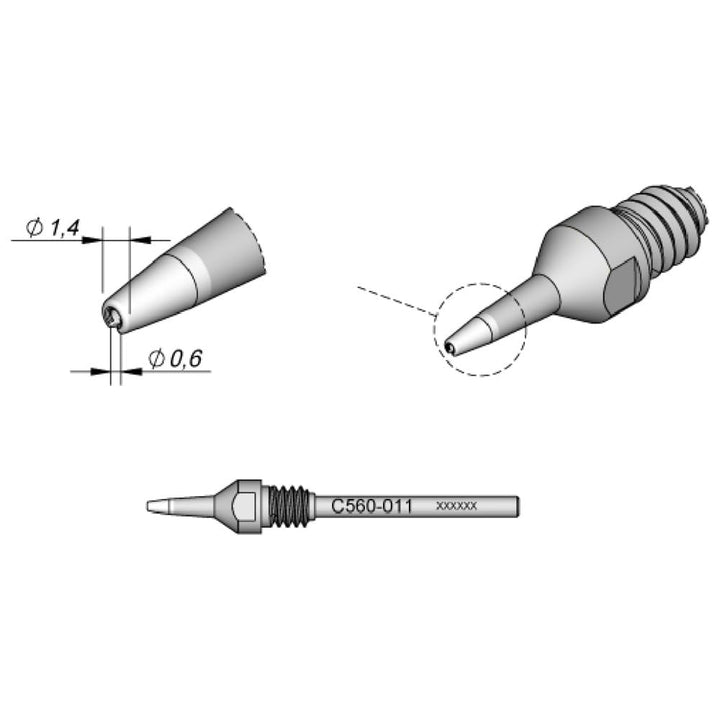 JBC C560011 Entlötdüse für DR560-A