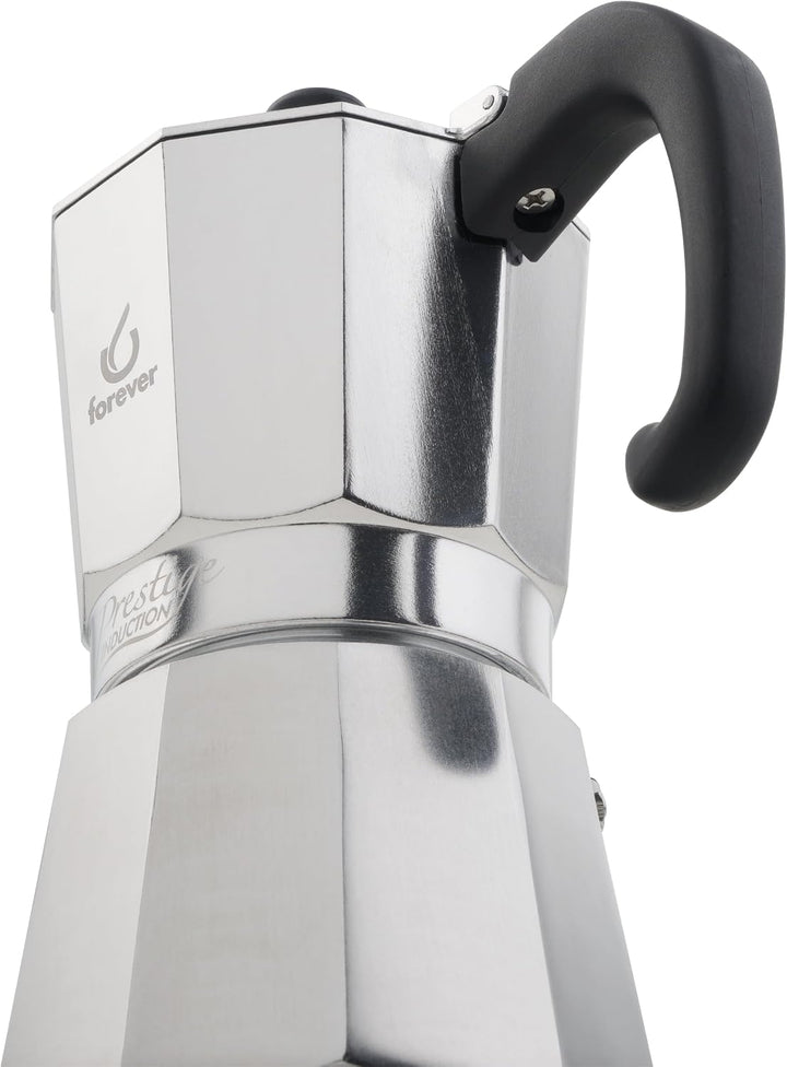KAUFGUT FRV290610 Espressokocher Moka, Tz.6 Prestige Induktion, Mehrfarbig