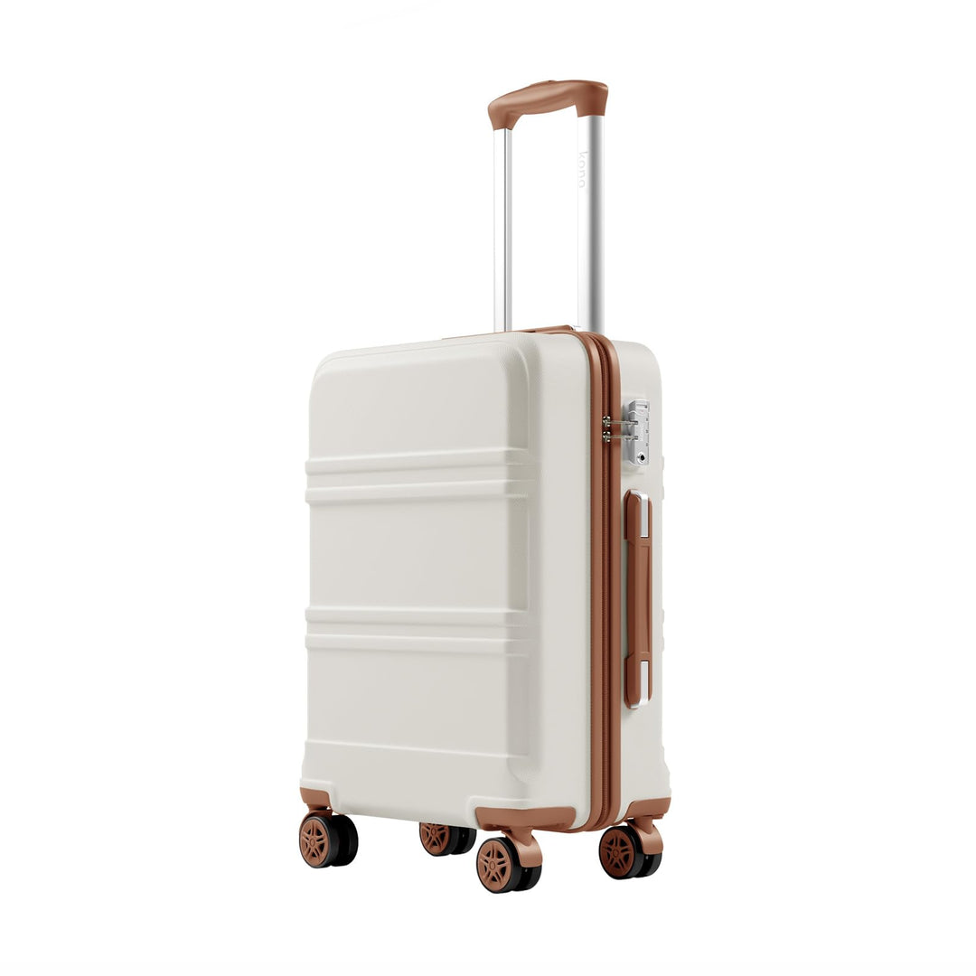 KONO Handgepäck Koffer ABS+PC Hartschalenkoffer, Kabinenkoffer 52x38x21 cm für Lufthansa & Eurowings