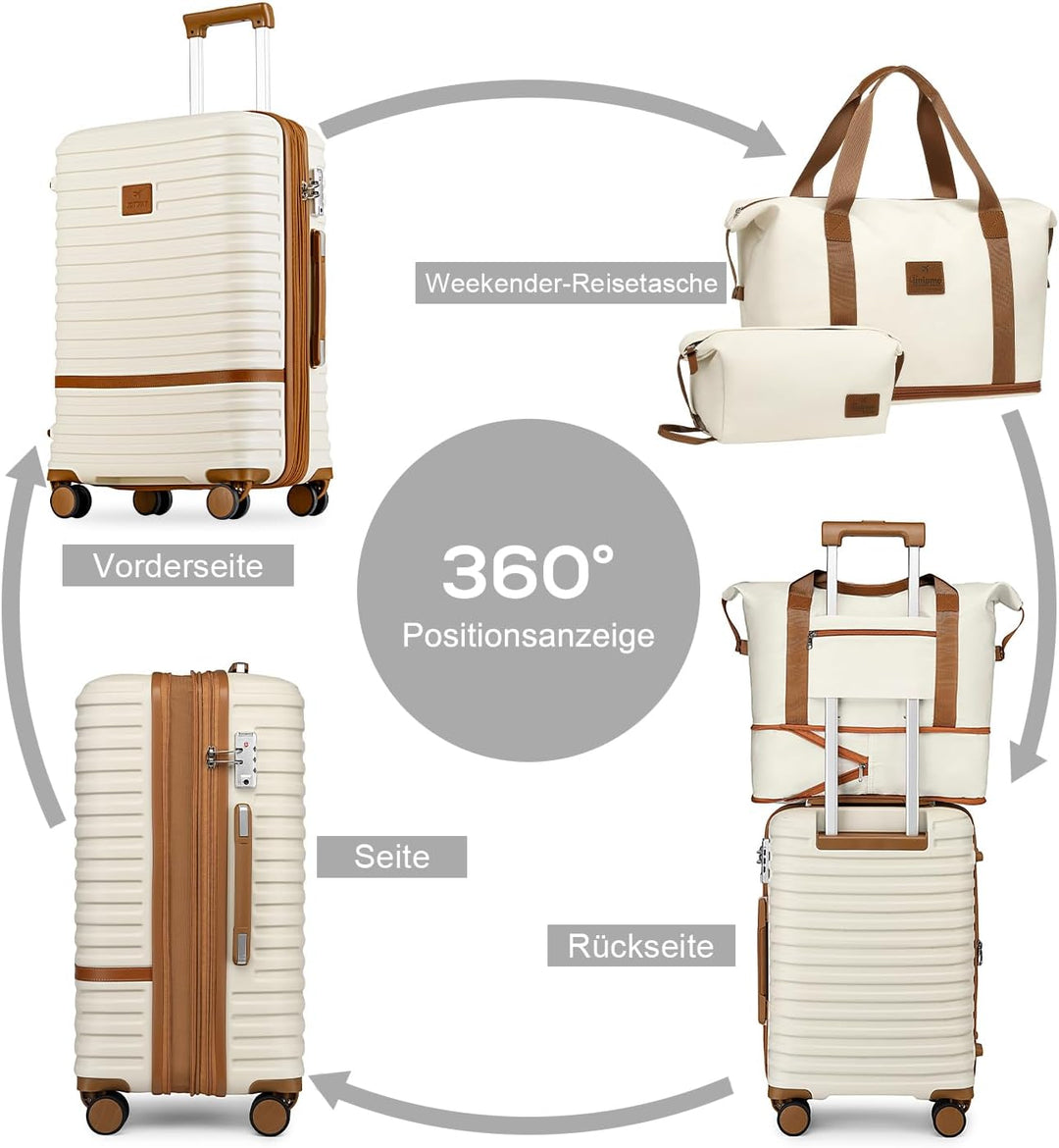 Joyway Kofferset Reisekoffer Set 6tlg Hartschale mit Beautycase Kosmetikkoffe mit 4 Rollen und TSA-S