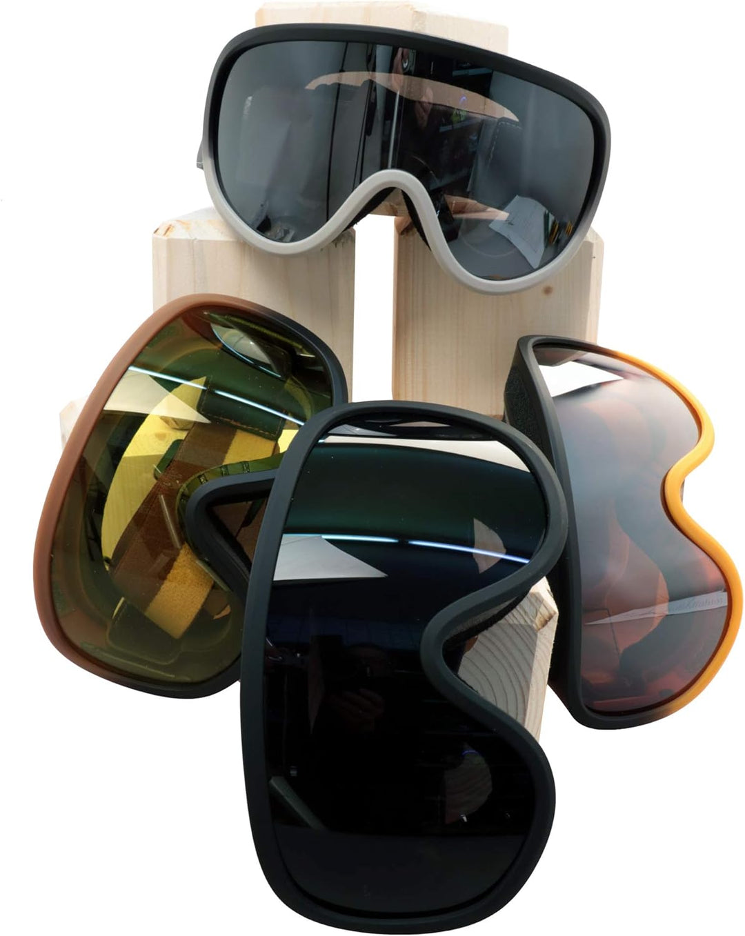 PiWear Arizona Motorradbrille Überbrille für Brillenträger Retro gepolstert beschlagfrei Rahmen und