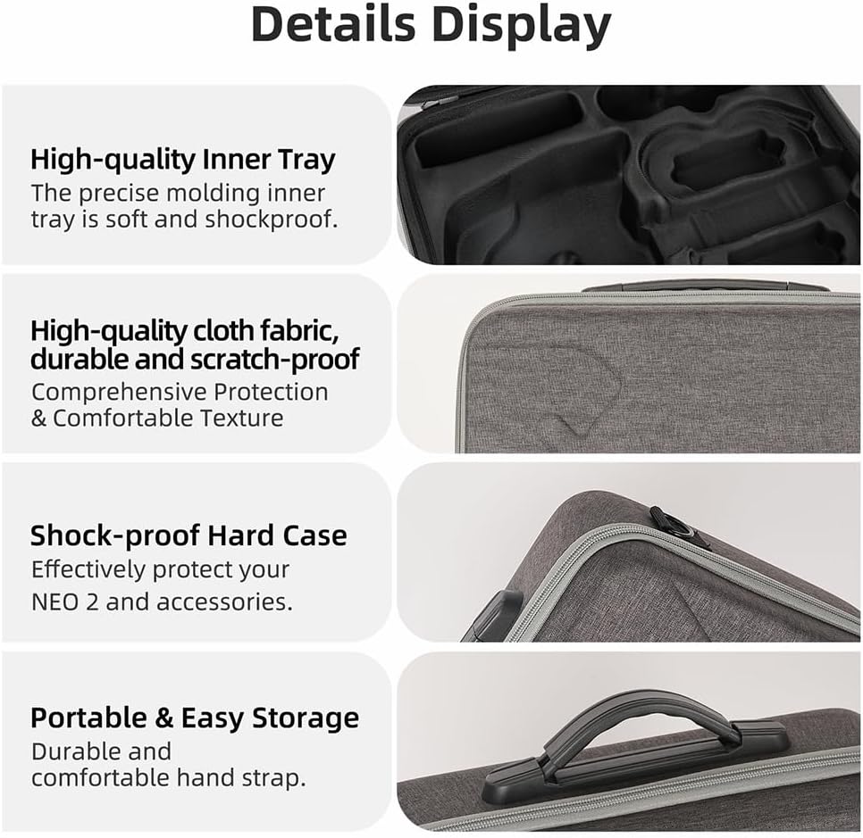 Tragetasche für DJI Neo 2 Motion Fly More Combo, tragbare Reise-Aufbewahrungs-Schultertasche für Gog