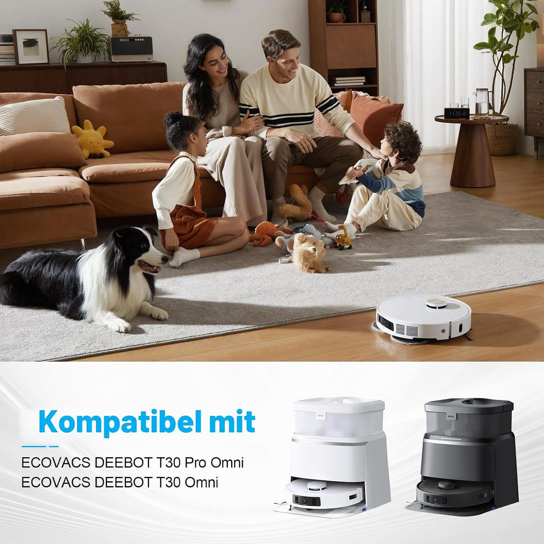 24 Stück Zubehör für Ecovacs Deebot T30 Omni / T30 Pro Omni Saugroboter, Staubsaugerzubehör Gehören