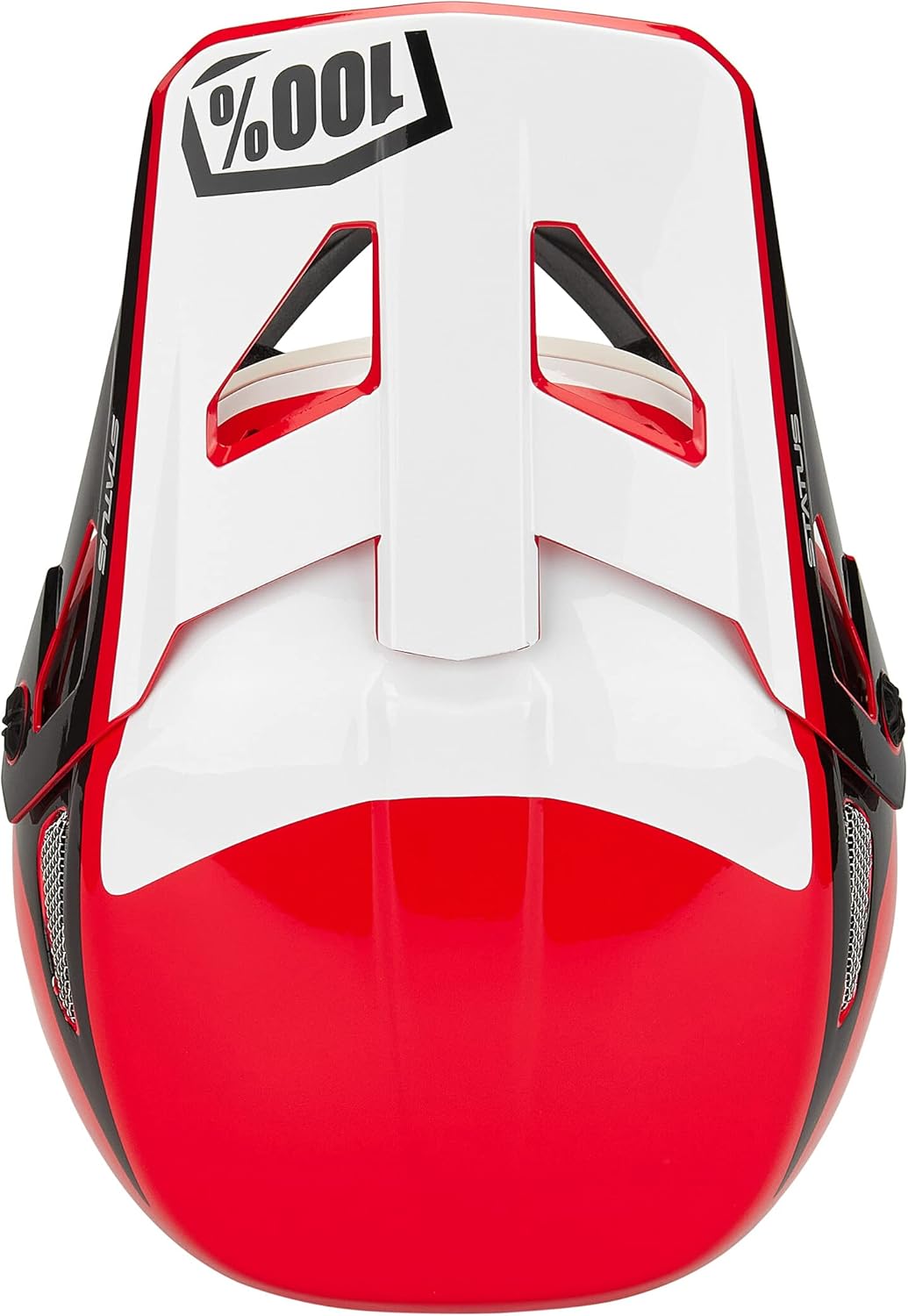 100% Status DH/BMX Helm rot/weiss XXL | 63-64cm, XXL | 63-64cm